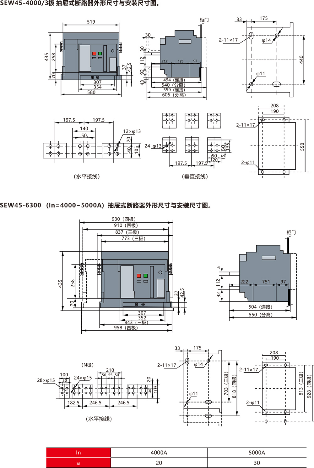 SEW45系列萬(wàn)能式斷路器外形尺寸及安裝尺寸圖.jpg SEW45系列萬(wàn)能式斷路器外形尺寸及安裝尺寸圖.jpg